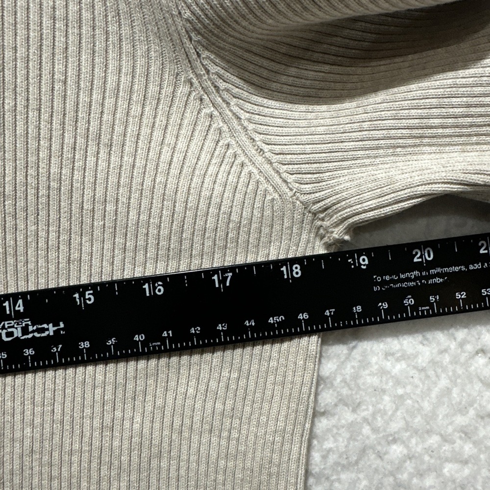 Ralph Lauren LRL Beige Turtle Neck Sweater Ribbed Women's Size M Long Sleeve - Picture 7 of 9